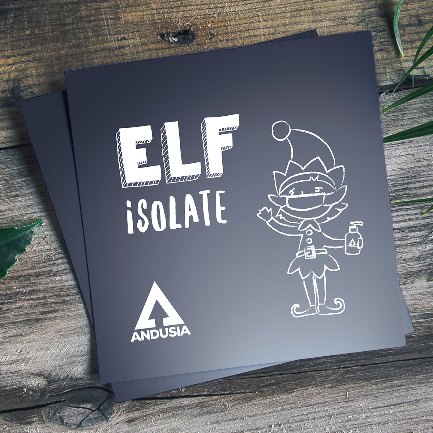 Industrial christmas card design and print