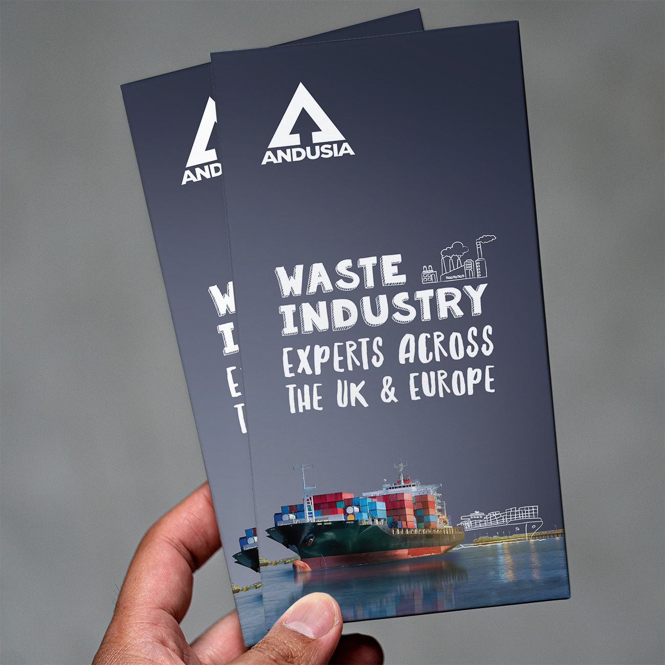 Industrial leaflet design and print